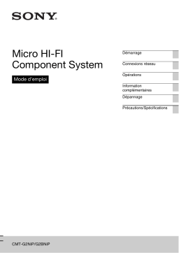 Sony CMT-G2BNIP Manuel utilisateur