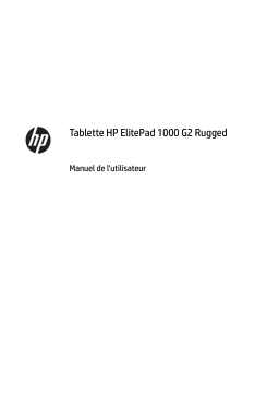 HP ElitePad 1000 G2 Rugged Manuel utilisateur