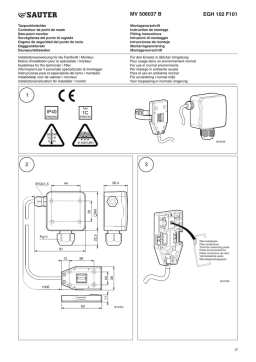 sauter EGH 102 Taupunktwächter und -messumformer Manuel utilisateur