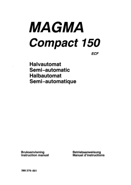 ESAB MAGMA COMPACT 150 Manuel utilisateur