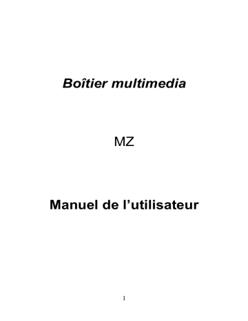 Manuel du propriétaire | CIBOX MZ Manuel utilisateur | Fixfr