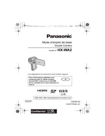Panasonic HX WA2 Mode d'emploi | Fixfr