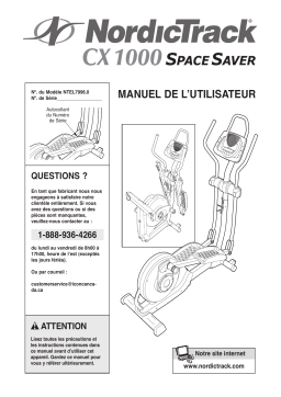 NordicTrack Cx 1000 Manuel utilisateur