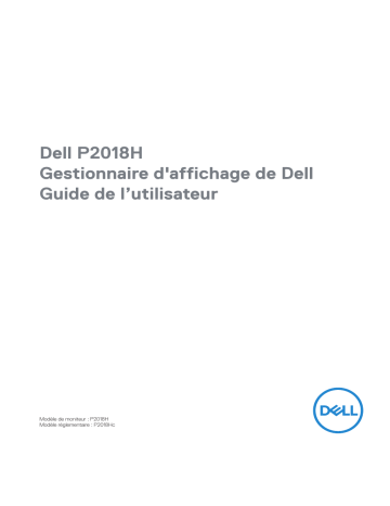 Dell P2018H electronics accessory Manuel utilisateur | Fixfr