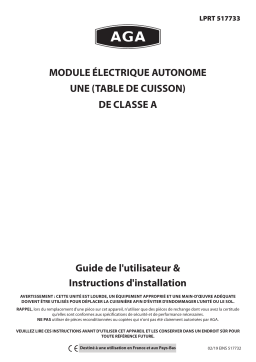 AGA FREESTANDING MODULE GAS Manuel du propriétaire