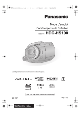 Panasonic HDC HS100 Mode d'emploi