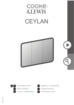 Cooke & Lewis Armoire de salle de bains miroir éclairant Ceylan 95 cm Mode d'emploi