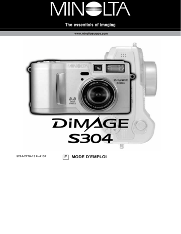 KONICA DiMAGE S304 Mode d'emploi | Fixfr