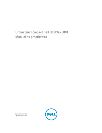 Dell OptiPlex 3010 desktop Manuel du propriétaire | Fixfr