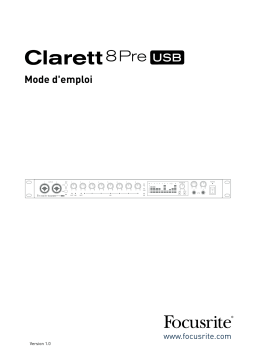 Focusrite Clarett 8Pre USB Mode d'emploi