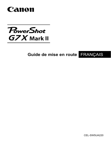 Mode d'emploi | Canon PowerShot G7 X Mark II Manuel utilisateur | Fixfr