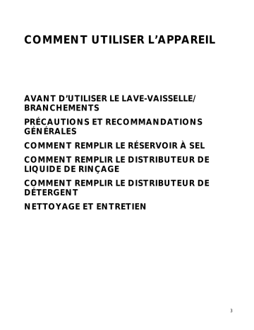 Manuel du propriétaire | Whirlpool ADG 699 Manuel utilisateur | Fixfr