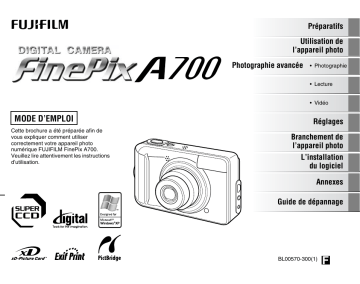 Fujifilm FinePix A700 Mode d'emploi | Fixfr