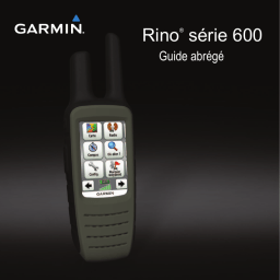 Garmin Rino 650 Manuel utilisateur