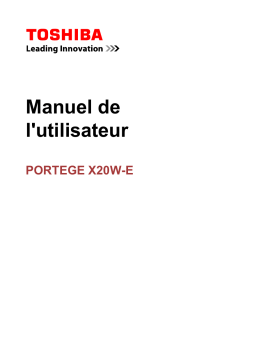 Toshiba Portégé X20W-E Manuel utilisateur