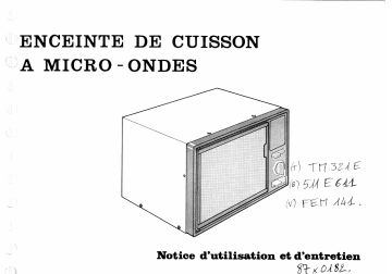 FEM141 | Manuel du propriétaire | Brandt TM321E Manuel utilisateur | Fixfr