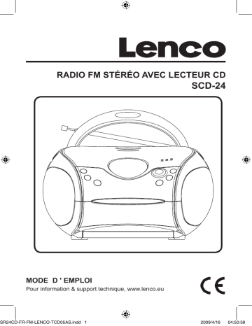 Manuel du propriétaire | Lenco SCD-24 Manuel utilisateur | Fixfr