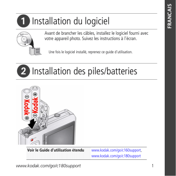 EasyShare C160 | Kodak EasyShare C180 Mode d'emploi | Fixfr