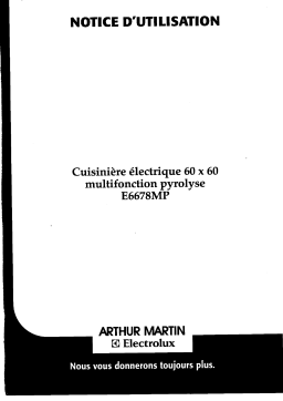 ARTHUR MARTIN E6678MPW1ELEC.M.PY Manuel utilisateur