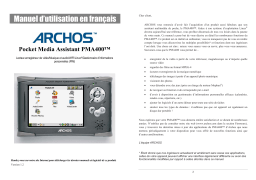 Archos PMA400 Manuel utilisateur