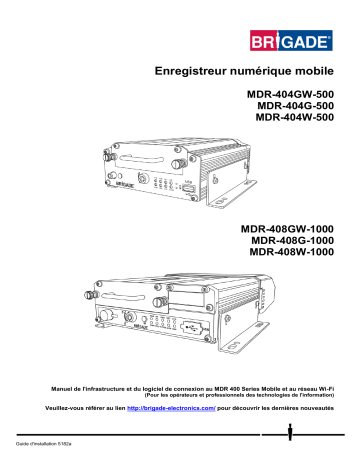 Brigade MDR-408XX-1000 (4869, 4942, 4944, 4943) Mobile Digital Recorder Manuel utilisateur | Fixfr