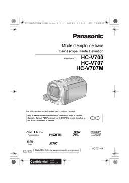 Panasonic HC V700 Mode d'emploi