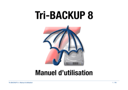 Tri-Edre Tri-Backup 8 Manuel utilisateur