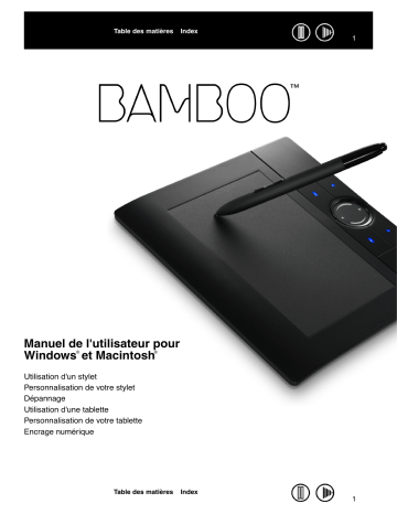 Mode d'emploi | Wacom BAMBOO Manuel utilisateur | Fixfr