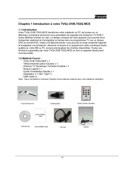 GENUIS TVGO DVB-T02Q MCE Manuel utilisateur