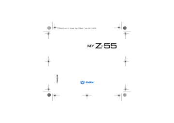 Manuel du propriétaire | Sagem MYZ-55 Manuel utilisateur | Fixfr