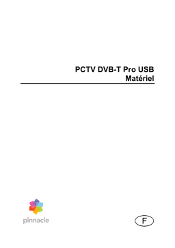 Pinnacle PCTV DVB-T PRO USB Manuel utilisateur