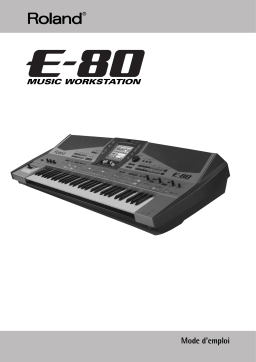 Roland E-80 Manuel utilisateur