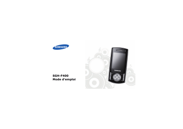 Samsung SGH-F400 Mode d'emploi | Fixfr