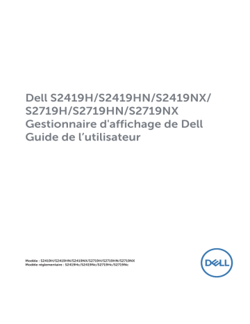 Dell S2719H electronics accessory Manuel utilisateur | Fixfr