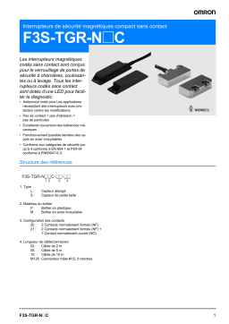 Omron F3S-TGR-N C Manuel utilisateur