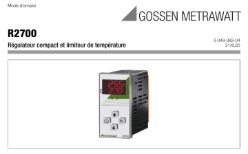 Mode d'emploi | Gossen MetraWatt R2700 Operating instrustions | Fixfr