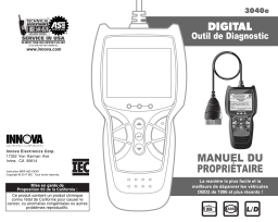 Innova 3040e Diagnostic Tool OBD2 Manuel utilisateur