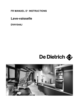 De Dietrich DVH1044J Lavavajillas integrable de 45 cm Manuel utilisateur