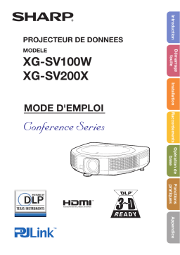 Sharp XG-SV100W Manuel utilisateur