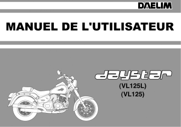 Manuel du propriétaire | DAELIM Daystar VL125 Moto Manuel utilisateur | Fixfr