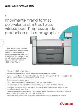 Canon OCE COLORWAVE 910 Manuel utilisateur