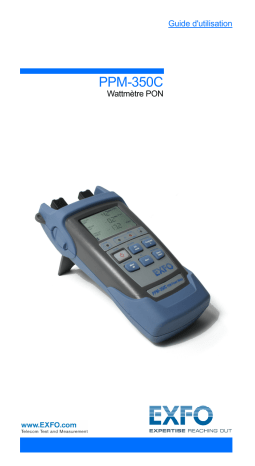EXFO PPM-350C PON Power Meter Mode d'emploi | Fixfr