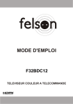 Felson F32BDC12 T&eacute;l&eacute;viseur LCD Manuel utilisateur