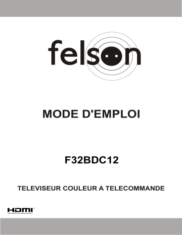 Manuel du propriétaire | Felson F32BDC12 Téléviseur LCD Manuel utilisateur | Fixfr