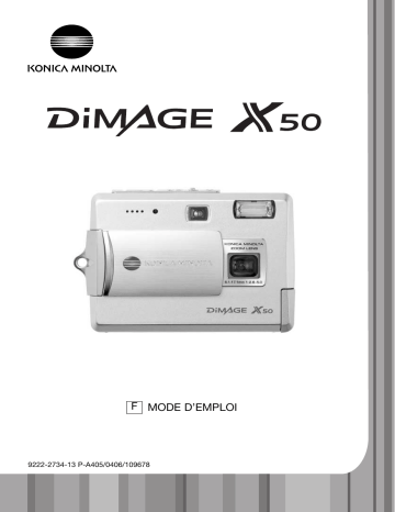 KONICA Dimage X50 Mode d'emploi | Fixfr