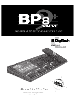 DigiTech BP8 Manuel utilisateur