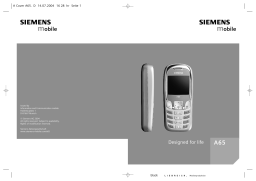 Siemens a65 Manuel utilisateur