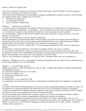 Mode d'emploi | Kapsys Kapten Plus Manuel utilisateur | Fixfr