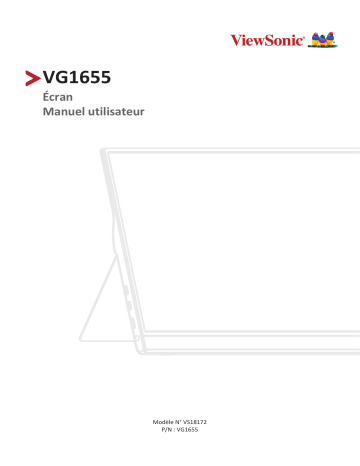 ViewSonic VG1655 MONITOR Mode d'emploi | Fixfr
