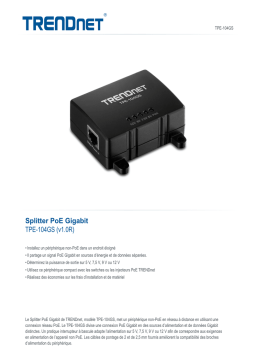 Trendnet TPE-104GS Gigabit PoE Splitter Fiche technique